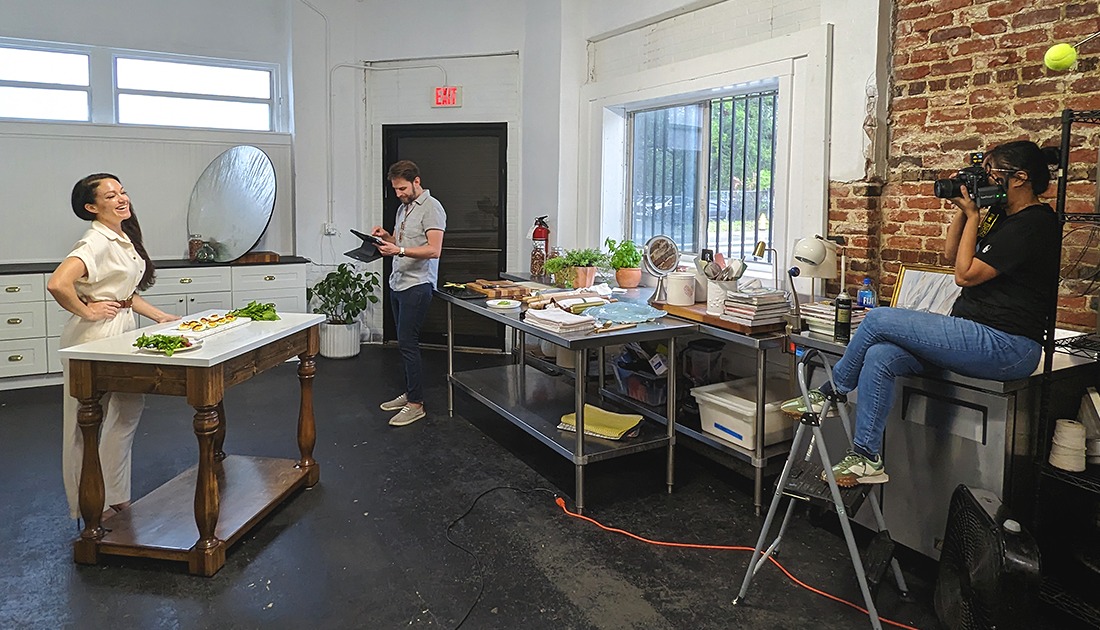 Our clients <a href="/KathysTable/">Kathy's Table</a> are growing fast and recently moved into an expansive new HQ near #DTJax. Last weekend, our creative team was on-site capturing fresh content for a major brand and web project we can't wait to share with you soon!