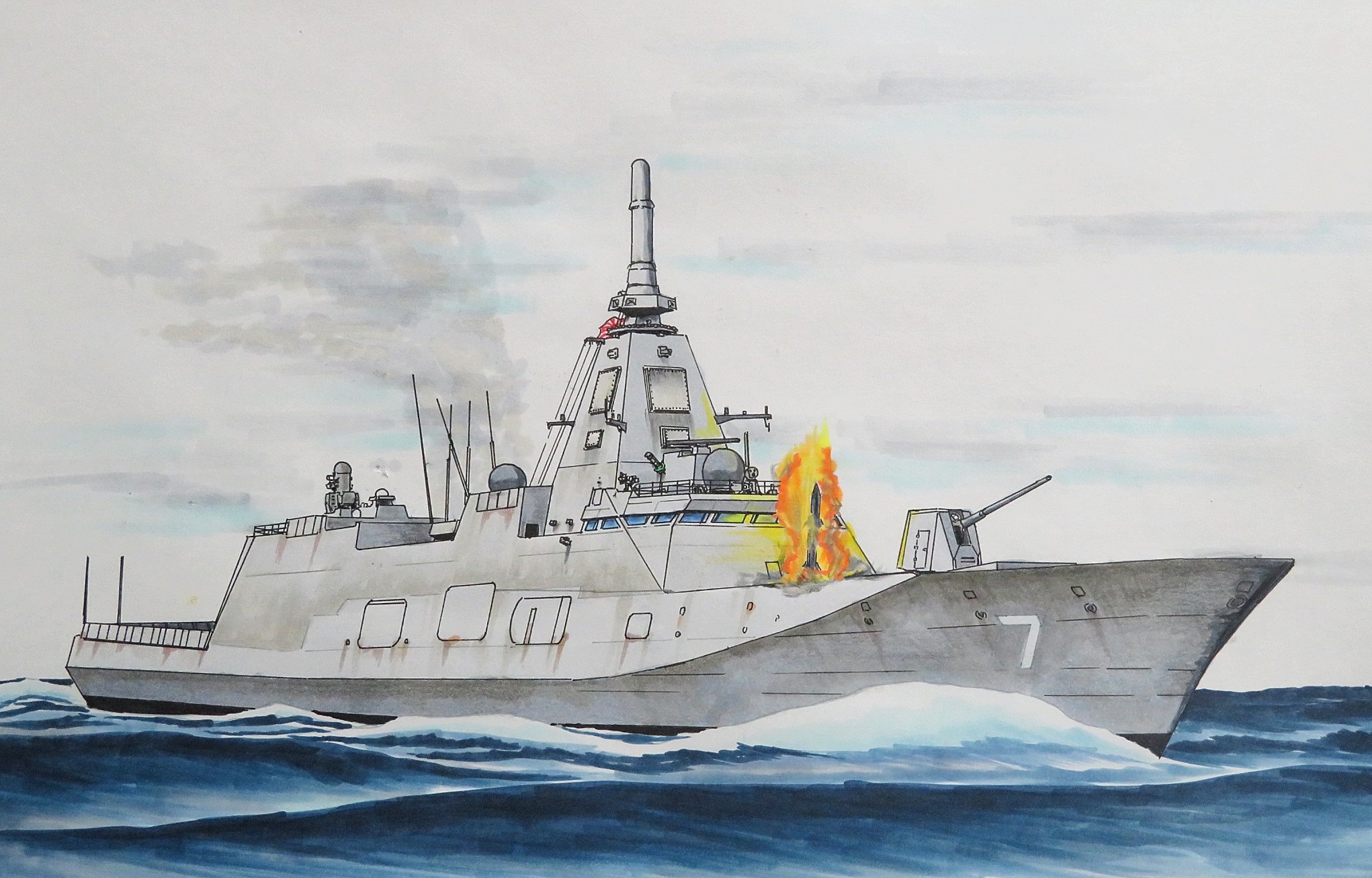 護衛艦　FFM 進水絵葉書　もがみ型 ナカムラ on X: 