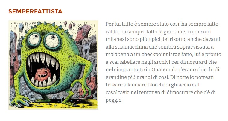 stacce2021's tweet photo. FENOMENOLOGIA DEL NEGAZIONISTA CLIMATICO 
una piccola rassegna che trovate qua:  https://t.co/VrPdqajTS7 https://t.co/GCAWxq1qmT