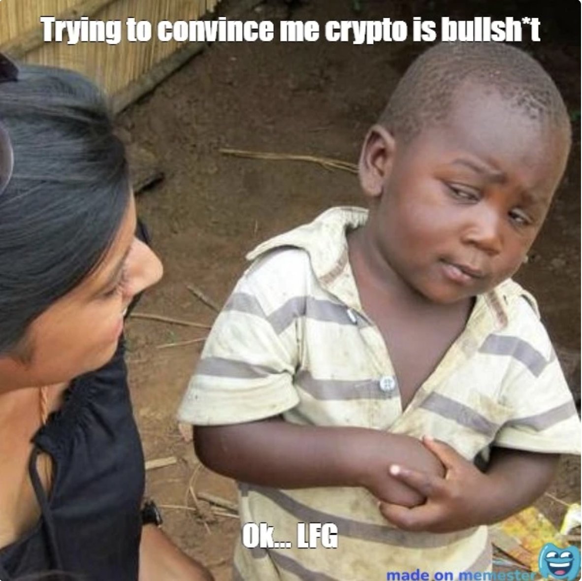 memester_xyz's tweet photo. NEVER!
Any price predictions for the end of the year?🧐  

Meme of the day by pocoloco.lens on https://t.co/2fwS6ysUtW
#crypto #Memes #Ethereum https://t.co/pciiqkXqdm