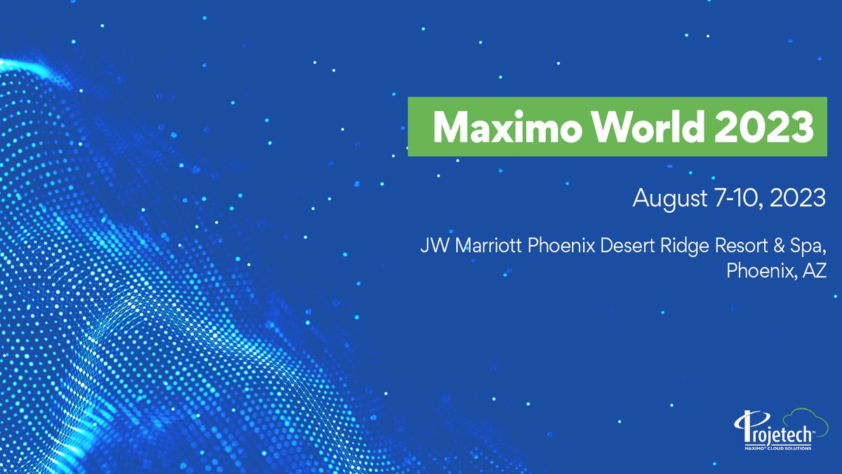 Projetech_Inc's tweet image. Mark your calendars for August 7-10, 2023, as #MaximoWorld2023 is almost here! 

Projetech ☁ is proud to be a sponsor of MaximoWorld 2023.  Visit Booth 825, where our team will be ready to discuss about the Maximo Cloud and the Maximo Application Suite.

?web.cvent.com/event/f79d3564…