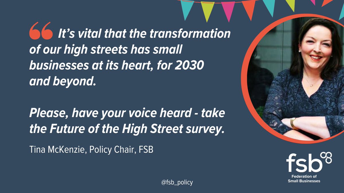 ⏳ Small businesses, have your say in our online Future of the High Street survey (closes 27 July). You could also win £250 cash as a thank you: 🔗fsbbigvoice.co.uk/FSBHighStreets…