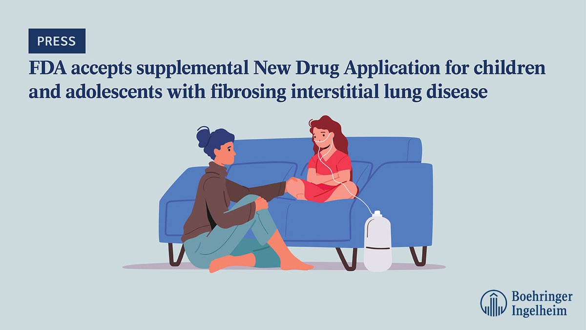 #NEWS: The @US_FDA has accepted our supplemental New Drug Application for review of our potential treatment of fibrosing interstitial lung disease (ILD) in children and adolescents. We are pleased the FDA recognizes this unmet need: bit.ly/46MZY5e