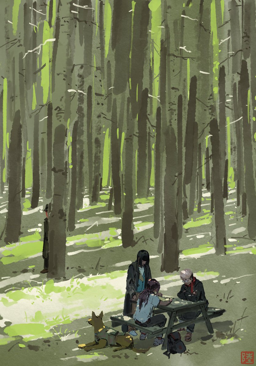 neo1900art's tweet image. 林中小憩