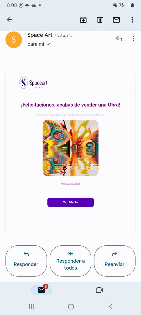 coralssk5's tweet photo. Feliz y agradecida por esta venta de uno de mis #nft al coleccionista #nftcollector @galeria-omart @Spacesartnft https://t.co/DoE7v1lDtx