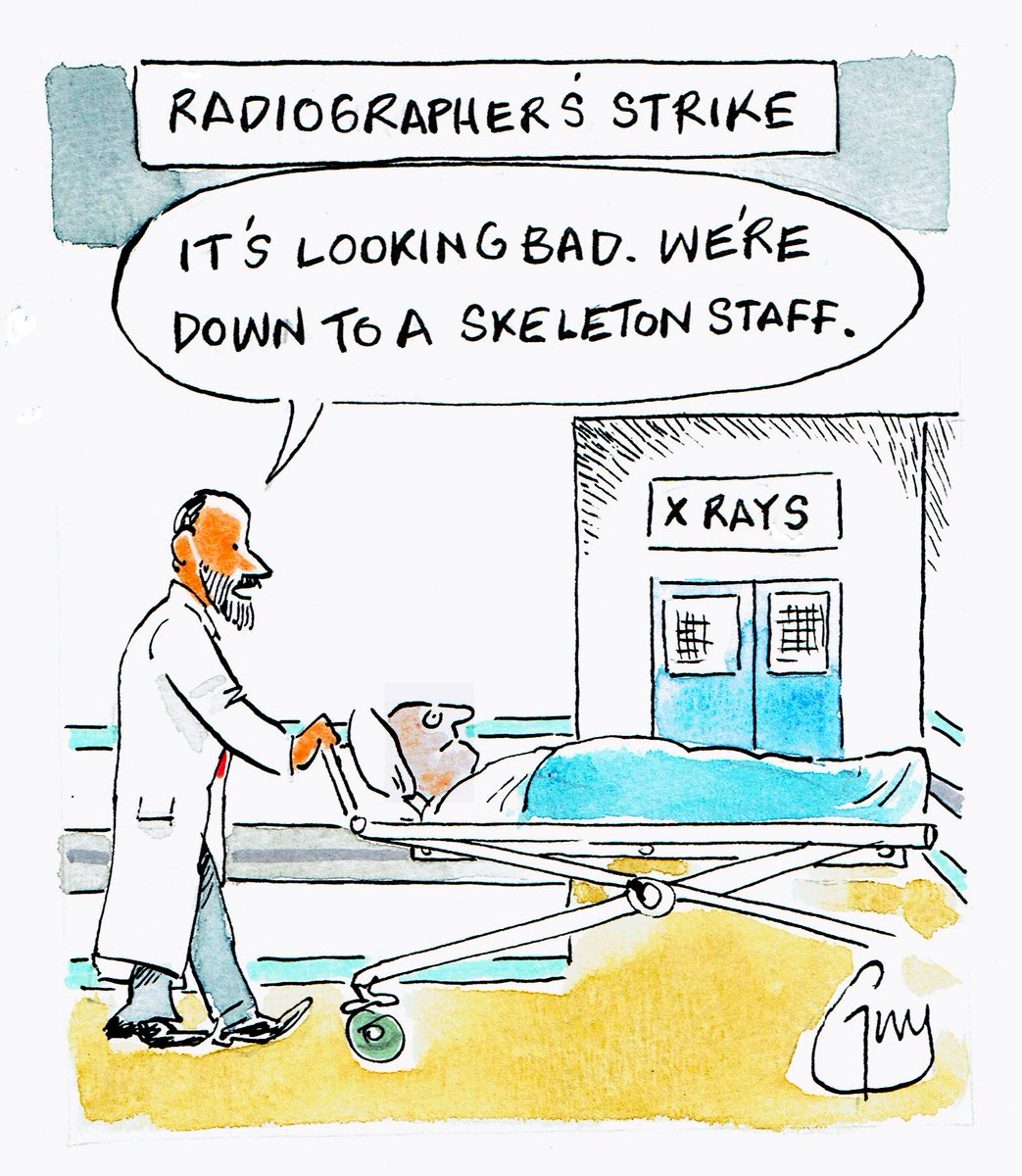 My cartoon for Wednesday's @MetroUK. @MetroPicDesk #radiographerstrike #Radiographers #radiographersstrike