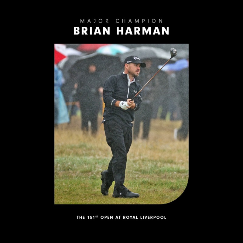 FootJoy's tweet photo. 🏆 When FootJoy wins, you win! 🏆

@harmanbrian secured a six-stroke victory at Royal Liverpool, trusting the proven performance of #TourAlpha to bring home his first major title. 

Tap the link below for your chance to win!

#PowerReimagined