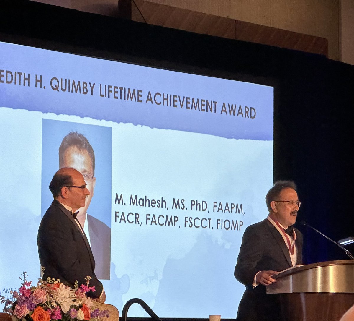 NataliyaMedPhys's tweet photo. Congratulations to @mmahesh1 for receiving Edith H Quimby Lifetime Achievement Award! Thank you for speaking out for women #medphys at your award speech! Your advocacy is very important. #AAPM2023 @aapmHQ https://t.co/BdyL2Mp514