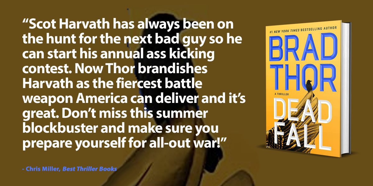 MllrChris's tweet image. Happy Pub Day @BradThor on #ScotHarvath number 22!

“A white-knuckled battlefield experience” showing the down and dirty fighting taking place inside Ukrainian borders!

Check out reviews @BestThrillBooks purchase your copy today from @AtriaBooks @EmilyBestler @AtriaMysteryBus