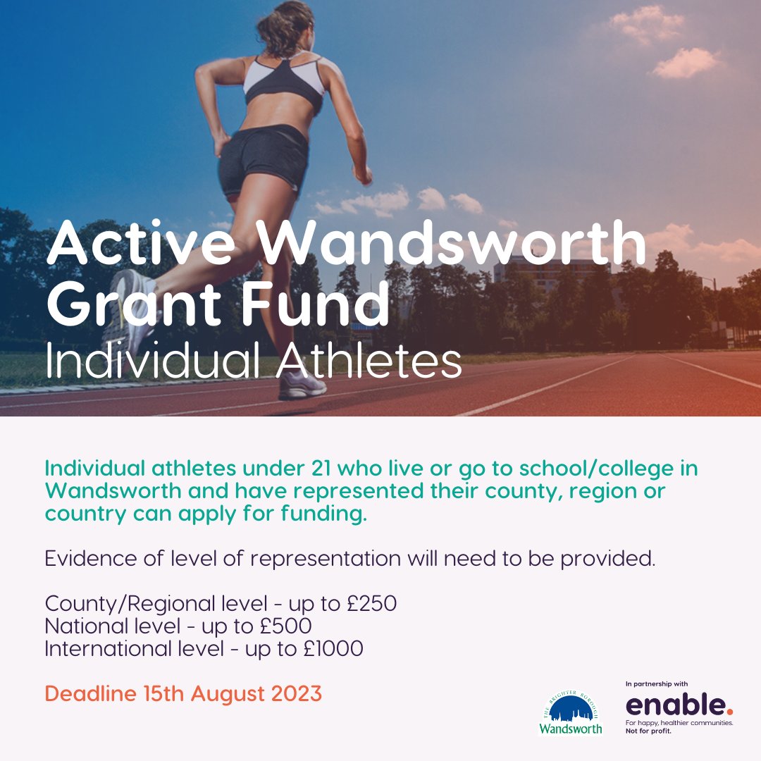 Calling all young sports champions in Wandsworth! 🏆 If you are under 21, reside, or attend school/college and have proudly represented your county, country, or region in sports, seize this golden opportunity and apply to Active Wandsworth Grant Fund today!👉🎉 #wandswoth