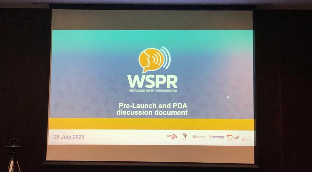 PPLAAF's tweet photo. #SouthAfrica: @PPLAAF is proud to announce the pre-launch of the Whistleblower Support Platform for Reform. WSPR aims to foster a conducive whistleblowing environment. 
Exciting discussions at today's meeting on proposed amendments to the Protected Disclosures Act by @DOJCD_ZA. https://t.co/VUwxdqGJKm