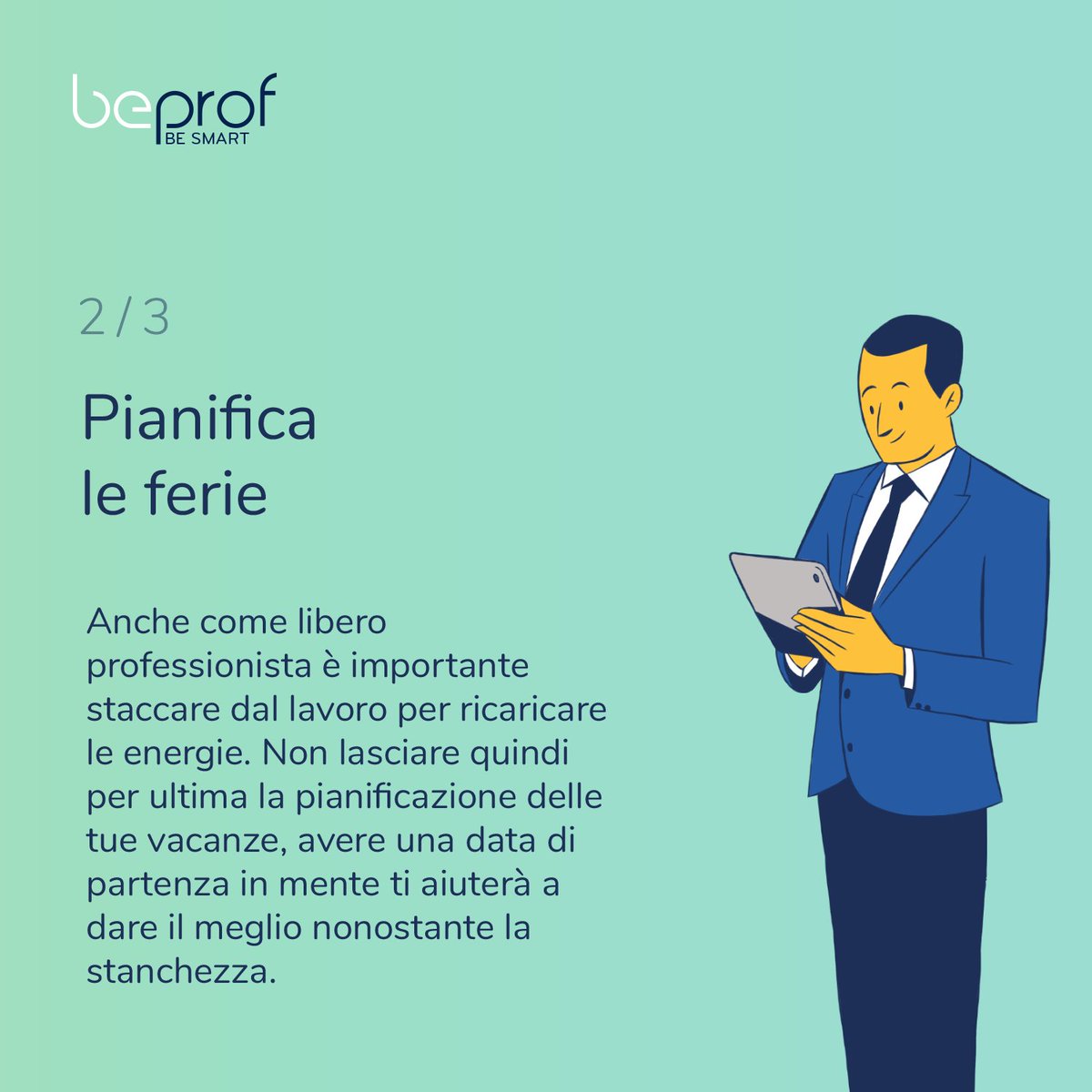 BeProfApp's tweet photo. Ecco i nostri 3 consigli per l'estate  del libero professionista 👉 

#BeProf #BeSmart #Estate #LiberiProfessionisti #Freelance #Ferie https://t.co/xJ402lKhiY