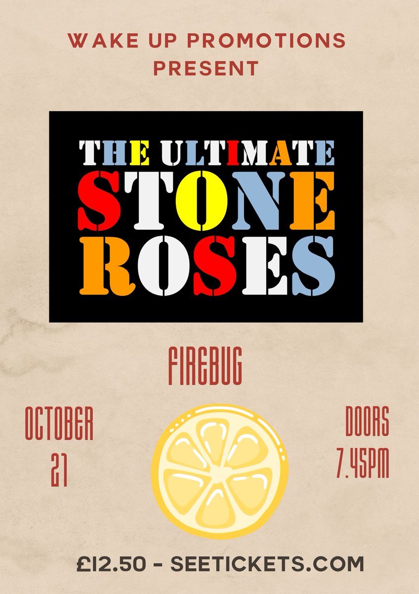 wakeuppromotions (@wakeuppromotion) on Twitter photo We have 3 great tribute shows coming up in October featuring <a href="/thesmallfakers/">Small Fakers</a> at the Musician (6th) <a href="/rustforglory/">Rust For Glory</a> at the Musician (13th) & <a href="/rosesultimates/">The Ultimate Stone Roses</a> at <a href="/FirebugBar/">Firebug</a> (21st) We have 3 great tribute shows coming up in October featuring <a href="/thesmallfakers/">Small Fakers</a> at the Musician (6th) <a href="/rustforglory/">Rust For Glory</a> at the Musician (13th) & <a href="/rosesultimates/">The Ultimate Stone Roses</a> at <a href="/FirebugBar/">Firebug</a> (21st)