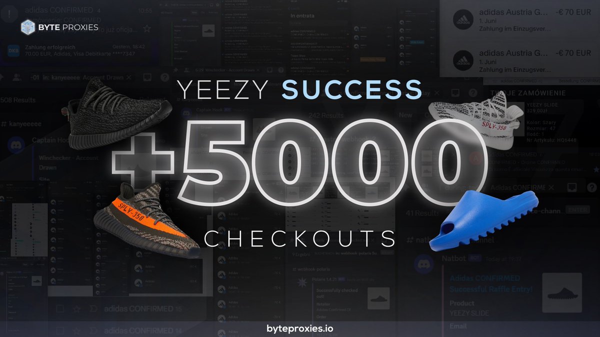 You want to join the absolute winning team for the next Yeezy day?!👑

Now is your chance‼️

Grab your Residential Plan for 45% off with code "ADIDAS45" on byteproxies.io 

Like &amp; Retweet for a chance on free 2GB🍀
