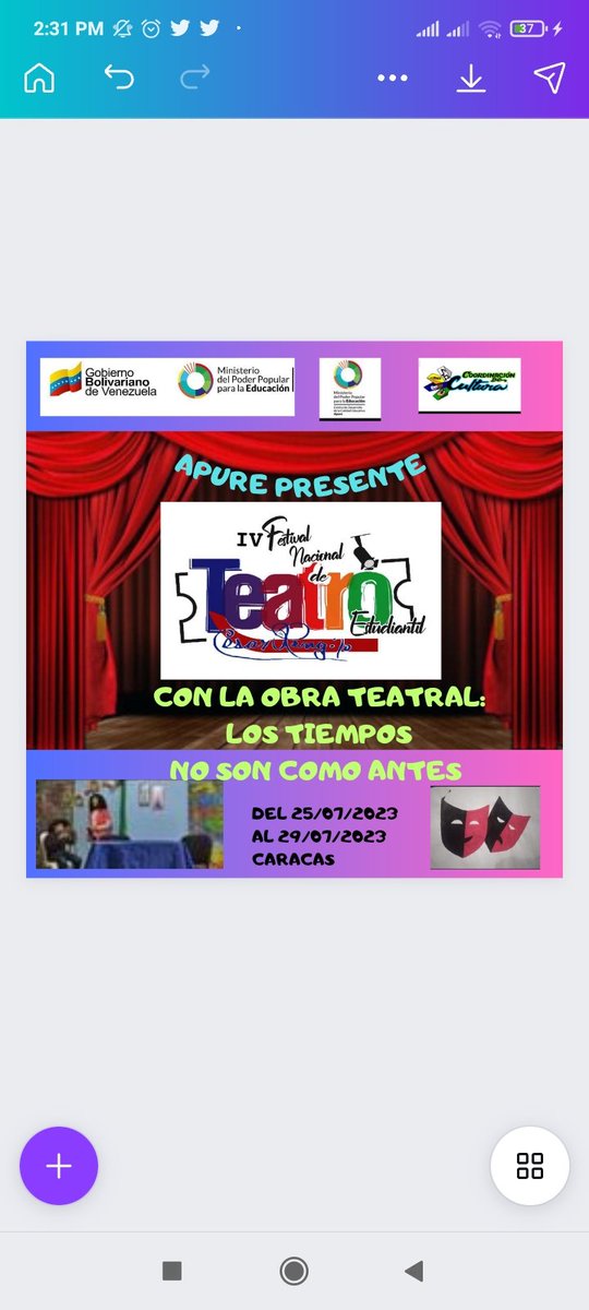 aparicio52803's tweet photo. CDCEA al IV Festival Nacional de Teatro https://t.co/kQjTitMsRZ