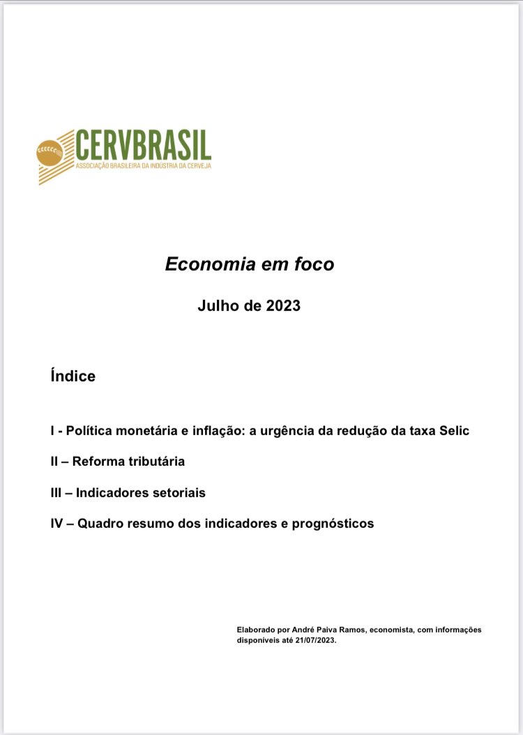 PDTPetroni's tweet photo. Está no ar 

ECONOMIA EM FOCO, julho 2023.

Neste importante momento de elaboração dos orçamentos 2023/24, analisa o forte impacto dos juros reais. 
E tem muito mais!!!

#economia
#desenvolvimentosustentavel https://t.co/eFQI3sKtvI