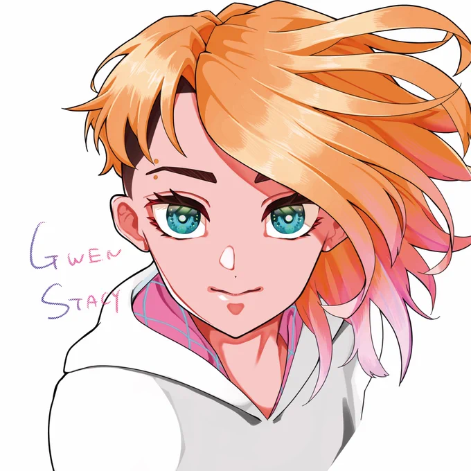 #GwenStacy   唐突にまったく違う絵柄で絵描きたくなるときない?私はちょーある 楽しかった満足