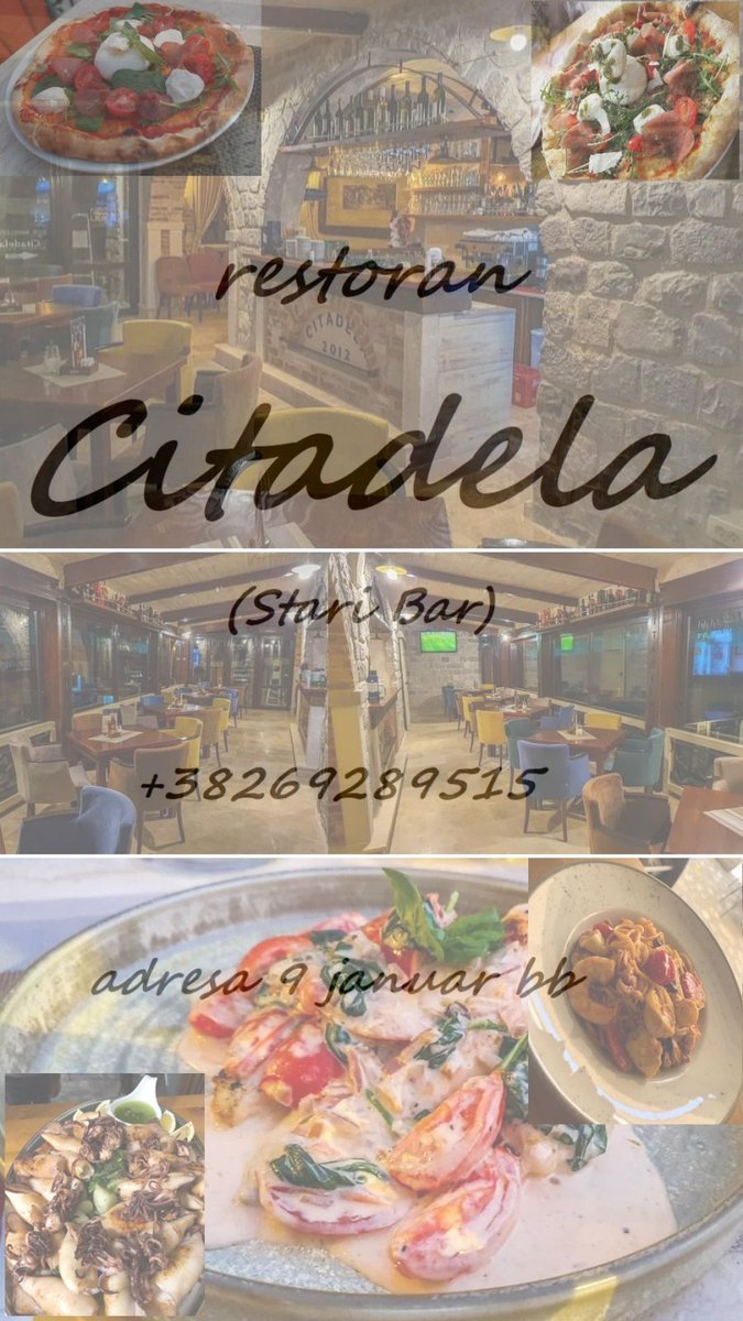 milosdjurkovic's tweet photo. Posjetite restoran "Citadela" u Starom Baru. 🍷 🍾

Spoj domaće kuhinje i mediteranskih jela na jednom mjestu. 🍝 🍛 🥘

📌 9. Januar bb   📲 +38269289515

#visit #restaurant #vacation #food #drinks #friends #family #montenegro #tourism #marketerilos #Gastronomía https://t.co/xI2lokX676