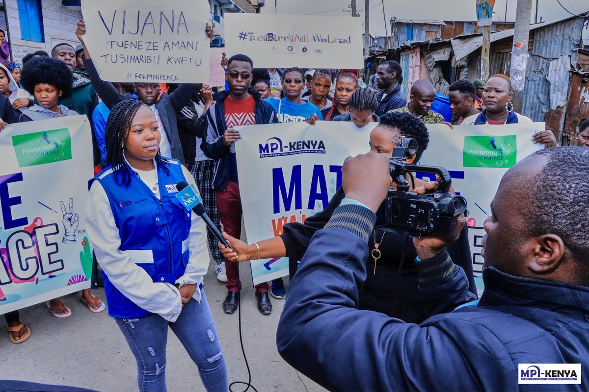 mpi_kenya's tweet photo. Mathare has been a hotspot area of violent #Maandamano.With the ongoing #Maandamano there have been running battles between protesters and police especially in area of Number https://t.co/SCwahDSmc2 @mpi_kenya held  a peace walk in Mathare to enlighten the community on peace. https://t.co/mWZaUo8TDL