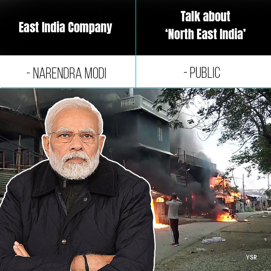 The public wants Modi to address #NorthEastIndia, but he seems occupied with #EastIndiaCompany 🙏