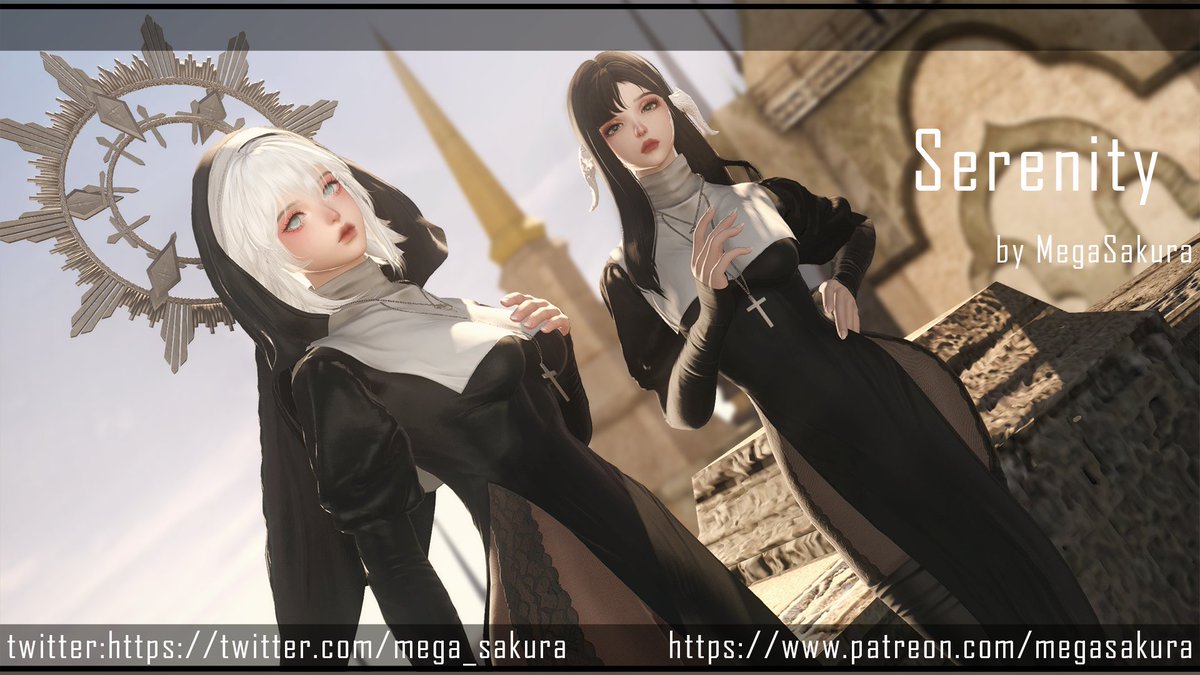 mega_sakura's tweet photo. Serenity has been uploaded to Patreon! A clothing designed with a nun theme! For more preview images, you can check out https://t.co/GD3kIZ0gt2! https://t.co/C9F2Rc0H3T