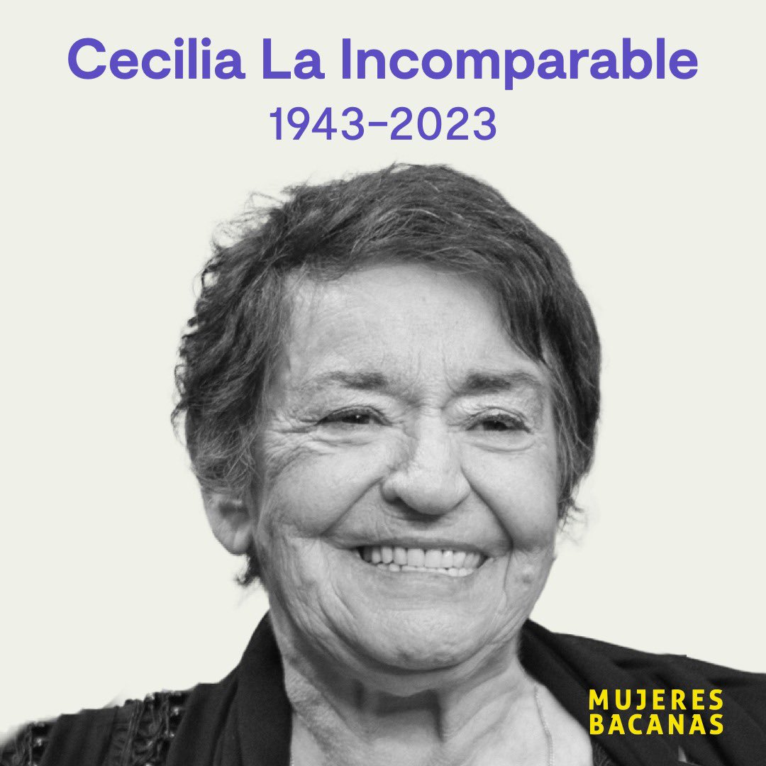 Ha partido la cantante, ícono de una generación, valiente y distinta, reina de la bohemia y figura de culto, lesbiana y chilena. 

Adiós Cecilia Pantoja, La incomparable. 
#mujeresbacanas
