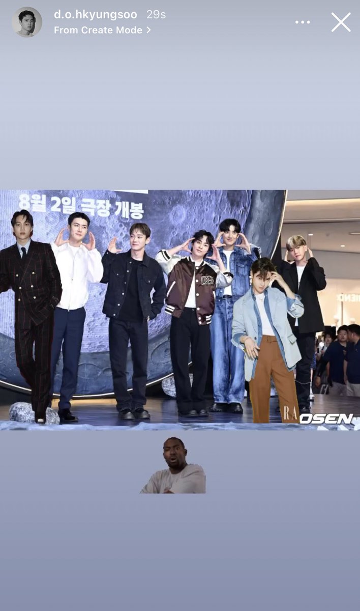 milkteus's tweet photo. 230725 kyungsoo instagram story update with exo 📸✨

the edit photo of junmyeon and jongin 😭🤚🏻 https://t.co/dq2Duhp6qb