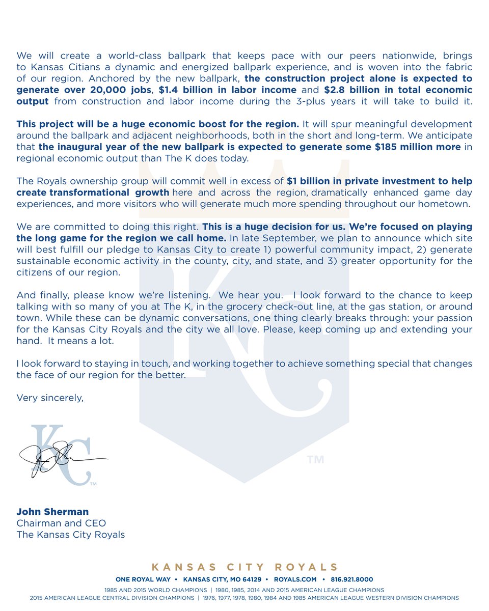 Royals's tweet photo. An open letter from Royals Chairman and CEO John Sherman.

https://t.co/813DCGgmSS https://t.co/S5AMZgmD4c