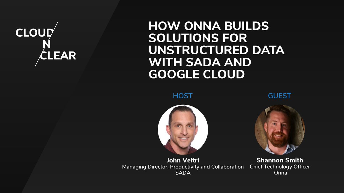 OUT NOW: Learn how <a href="/onnahq/">Onna</a> uses SADA’s #securitysolutions to drive customer value. 🔐☁️

Our host, John Veltri, interviews <a href="/rshannonsmith/">Shannon Smith</a>, CTO at Onna, to discuss changing the game for #unstructureddata, ethically engaging with #AI, &amp; more. 🎧📻 ow.ly/3fhk50Pk2GV