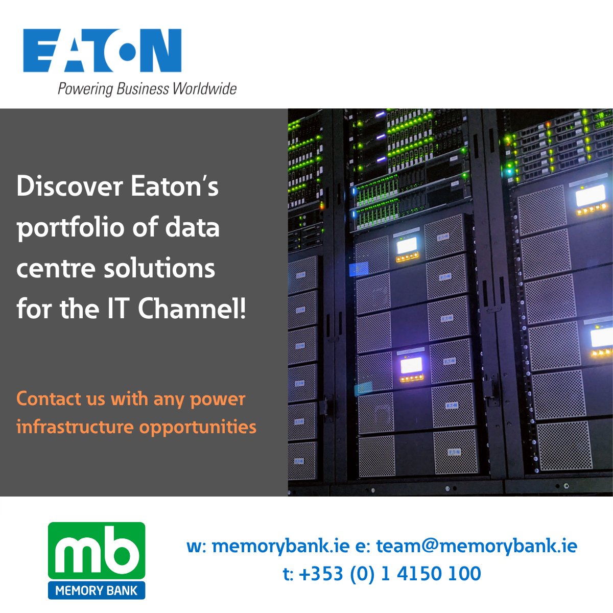 Memory_Bank_Ire's tweet image. Being an @eatoncorp IT Reseller has tangible advantages like higher margins, business development opportunities and comprehensive marketing and sales support. 

Learn more: ow.ly/ElR550PcGpF

#ITReseller #Eaton #Tripplite #Technology #UPS #ITInfrastructure #PowerProtection
