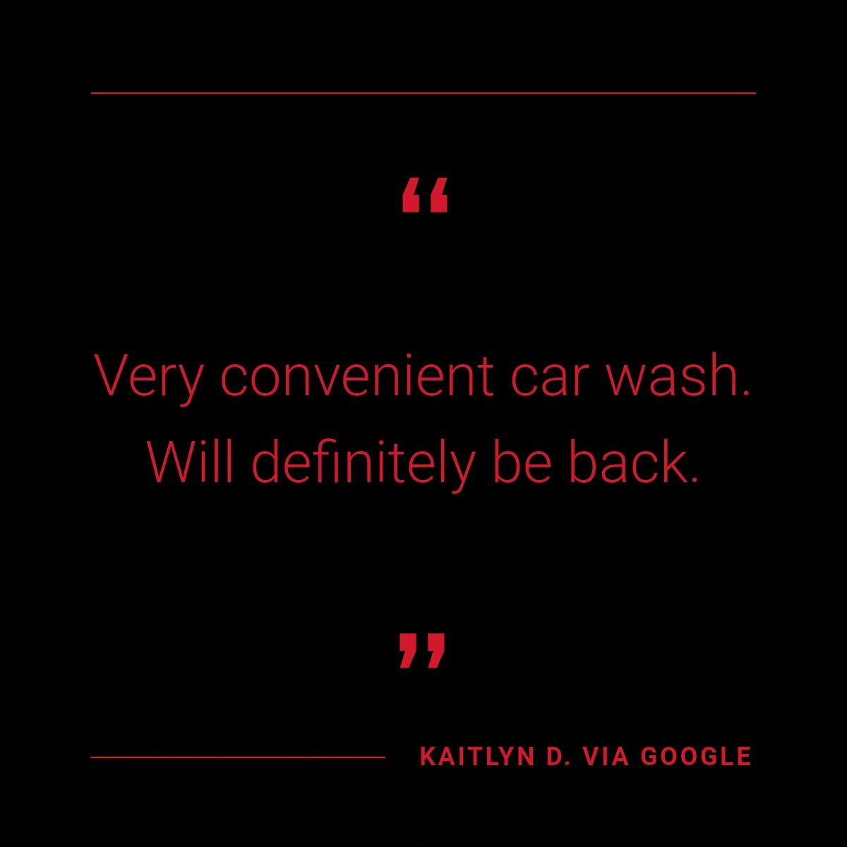 We're experts at providing a quick, easy car wash whenever you need it. Stop by today to get started!