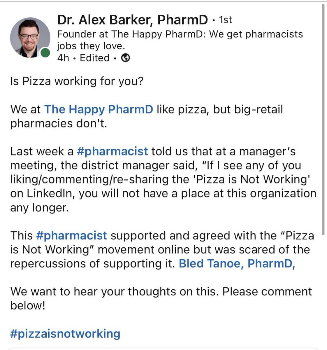 I used to moonlight at #CVS to remind me of why I took a pay cut to go to a hospital.  15 years later I make at least  $25 an hour more than those same retail pharmacists.