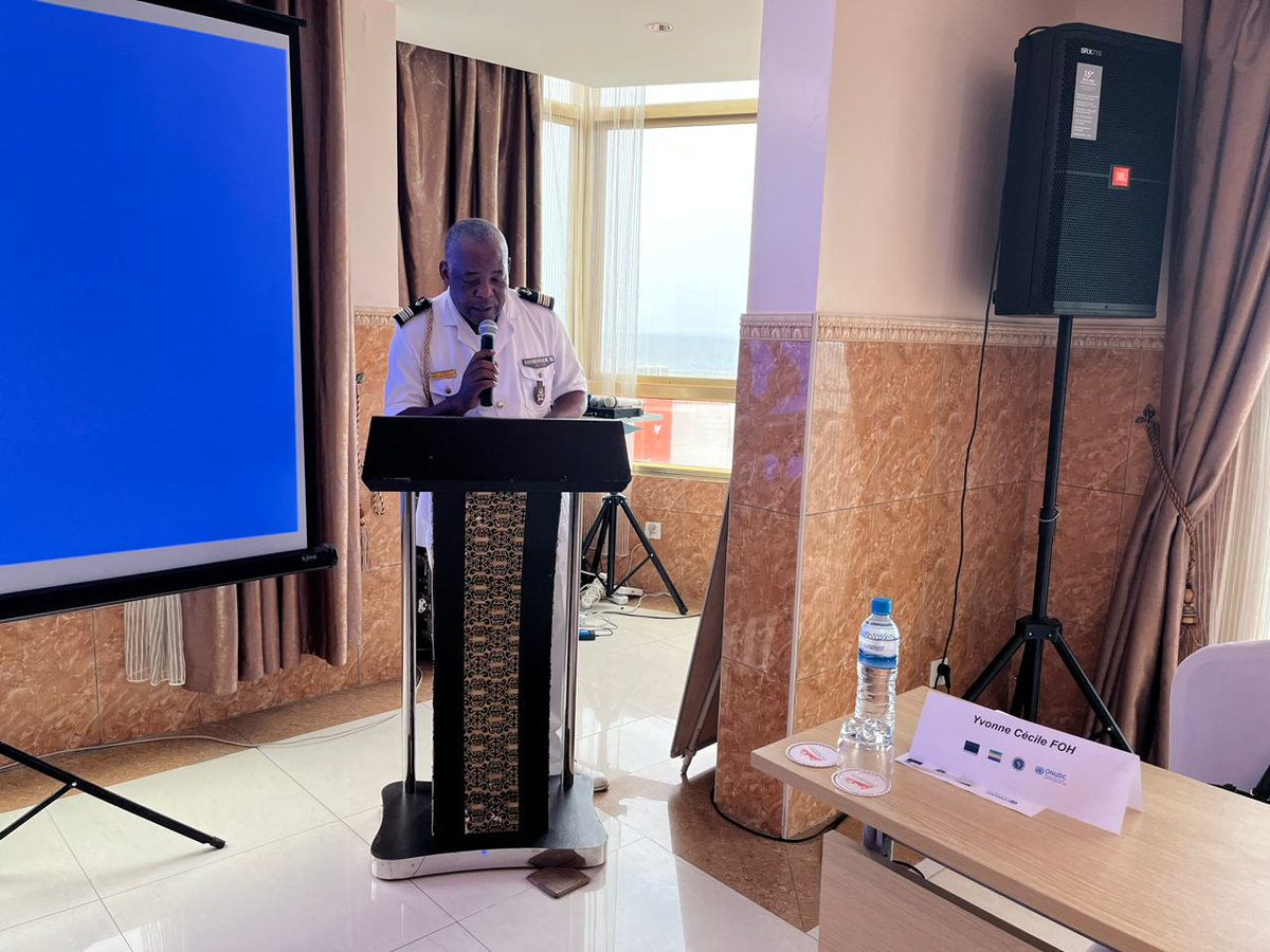 UNODC_BMB's tweet photo. Vers la validation des #POSH au 🇬🇦@UNODC_MCP a ouvert l’atelier national sur la validation des #HSOPs au Gabon visant à coordonner l’Action de l’Etat en 🌊 dans le cadre du #PASSMAR-ONUDC co-financé par l’#UE #BorderManagement https://t.co/dJWYYxggcX