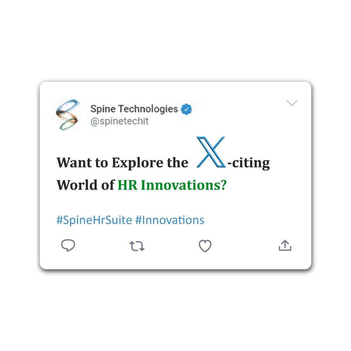 spinetechit's tweet photo. Ready to dive into the X-citing world of HR innovations? ๐
#HRInnovations #ExplorationTime #spinehrsuite #hrms #XLogo #TwitterLogo #TwitterX https://t.co/nBtVrJ9dlX