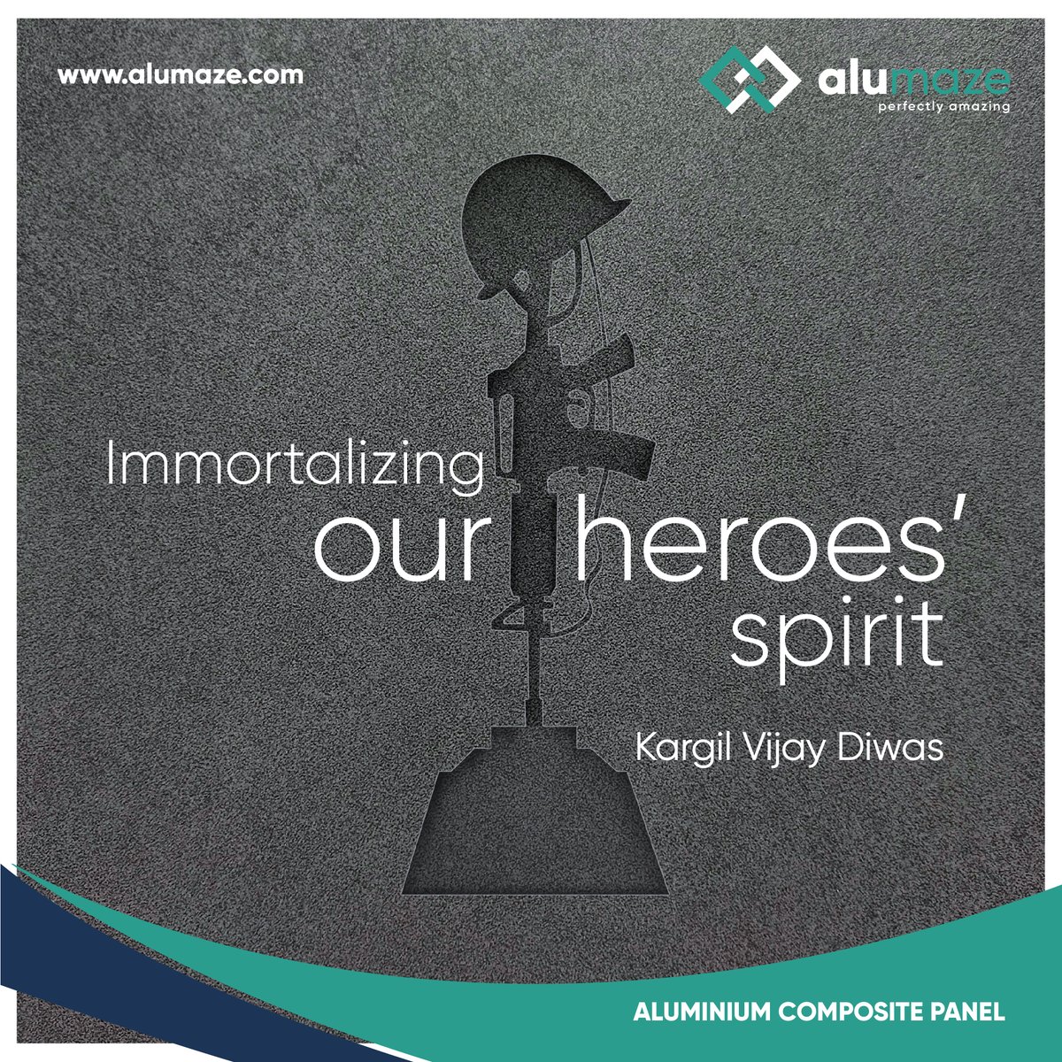 alumaze_'s tweet photo. Alumaze bows in commemoration of the heroes of the Kargil War.
Jai Hind!
#Alumaze #perfectlyamazing #KargilVijayDiwas #kargilwar #warheroes #acpsheets #aluminiumcompositepanel #spaceshapers #woodenseries #marbleseries #stoneseries #architecture #exteriordesign https://t.co/FrsbWPQBxu