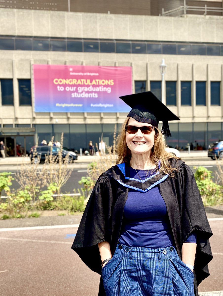 Did that graduating thing today. All a bit late doors, but bees & bonnets & wot not. Congratulations to my fabulous cohort who brought with them much joy, & earnest thanks to our talented educators & technicians for sharing their knowledge & wisdoms generously #savebrightonuni