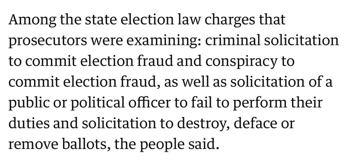 MuellerSheWrote's tweet image. NEW: Fulton County DA weighing individual statues as well. Solicitation to remove ballots might have Lindsey Graham girding his loins. theguardian.com/us-news/2023/j…