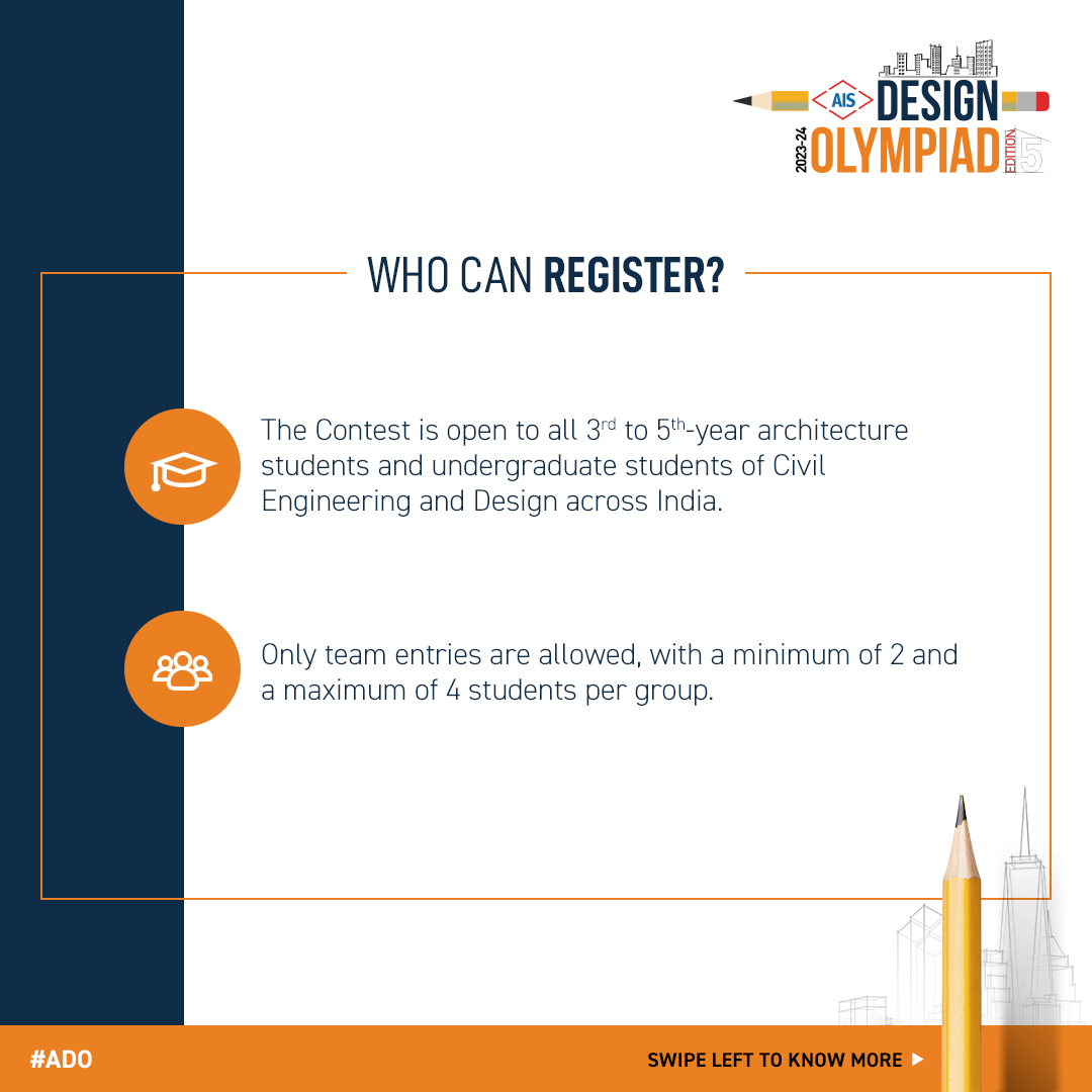 AIS_Glass's tweet photo. Discover everything about India's biggest architectural competition ADO 5.0!
Registration Link: - https://t.co/xcnfXXpL6m
Last Date of Registration: - 15th October 2023
#AIS #AISGlass #ADO #BuildingBeyondBoundaries #FuturisticDesignApproach #ArchitectureDesignCompetition https://t.co/YNoBfU1GWy