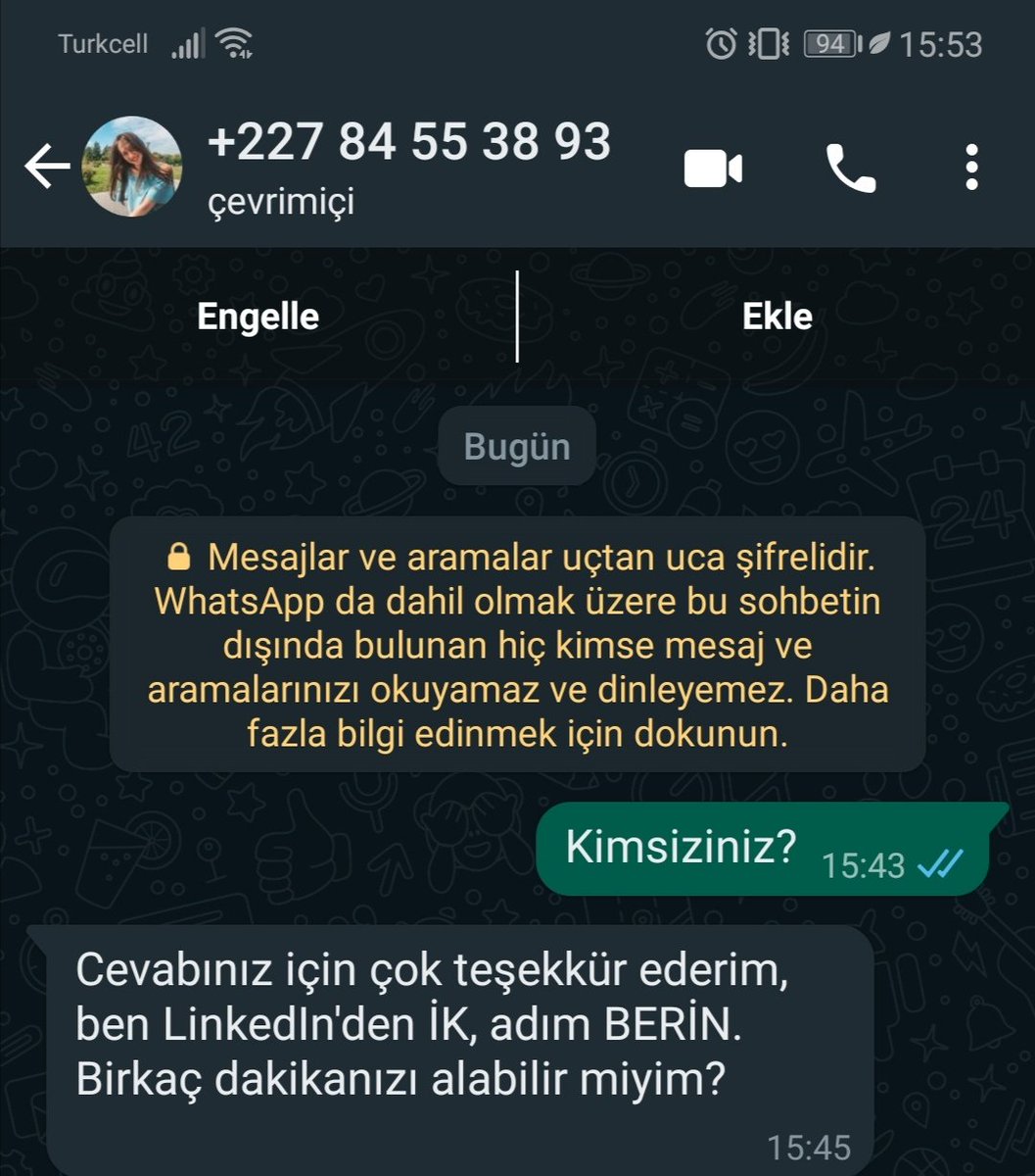 Demek dolandırılma sırası bize geldi ha 😂