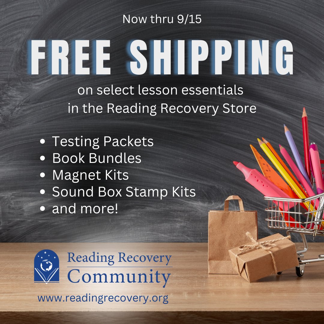 Save on the Reading Recovery lesson essentials you love with FREE SHIPPING on select items -- Only in the Reading Recovery store! myonline.readingrecovery.org/commerce/store