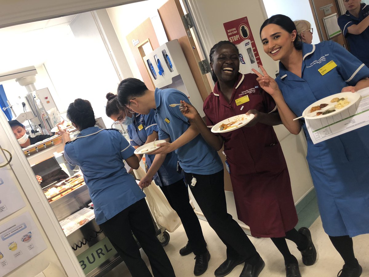 BrionySLT's tweet photo. Well there’s never been this reaction to puréed food before 🤣 #freefood #happynurses 
Demonstrating the wide variety of modified meals available to our patients with some tasting feedback of course #dysphagia #modifieddiet https://t.co/KTw78FXZdS