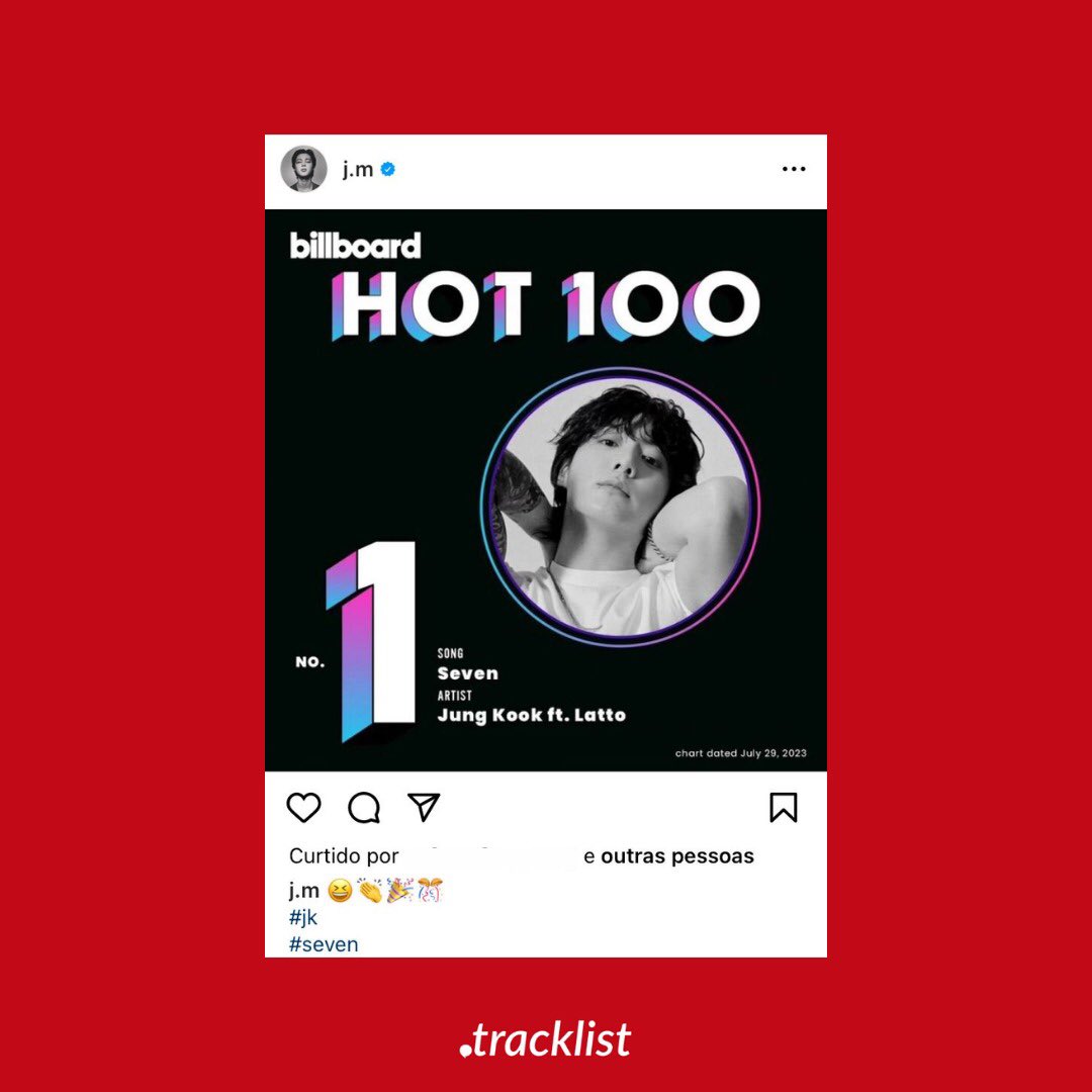 FOFOS! Jimin, do BTS, parabenizou Jungkook por atingir o #1 na Billboard Hot 100 com “Seven”, sua colaboração com Latto. 

Eles são os únicos solistas de K-Pop a alcançar essa marca.