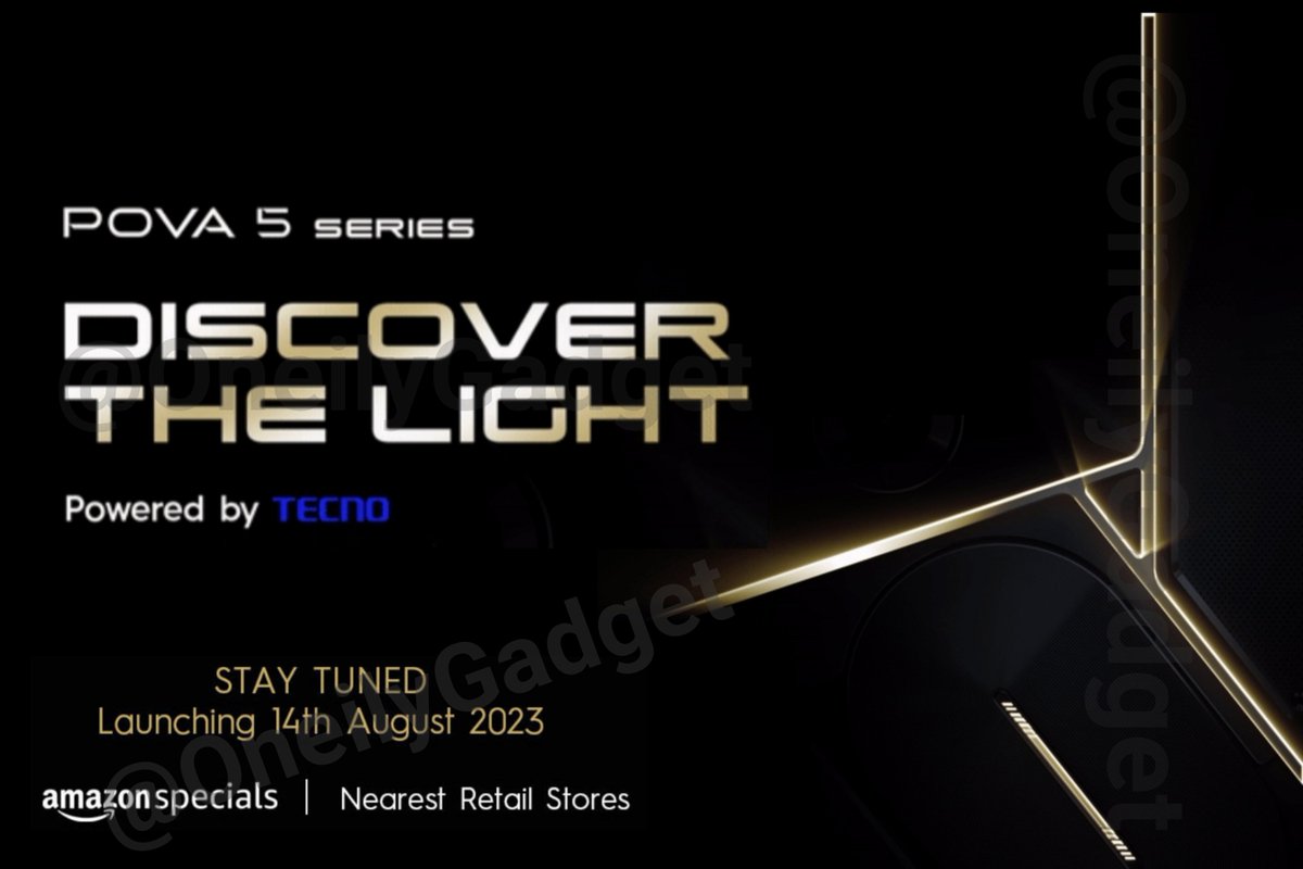 OneilyGadget's tweet photo. [EXCLUSIVE] TECNO POVA 5 Pro 5G is launching on August 14, 2023 in India.
- Arc Interface
- 5 light effects (Soft, Racing, Dreamy, Breath, Party)

#TECNO #POVA5Pro #POVA5Series #ArcInterfaceByPOVA https://t.co/Wb54y4SkFW