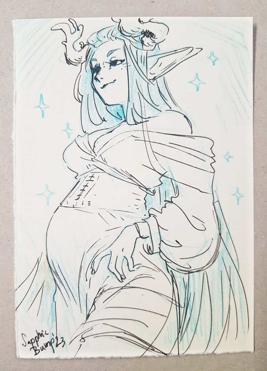 SapphicBump's tweet photo. Another sketch for one of my special support patrons! https://t.co/DNjyUjHQiL
