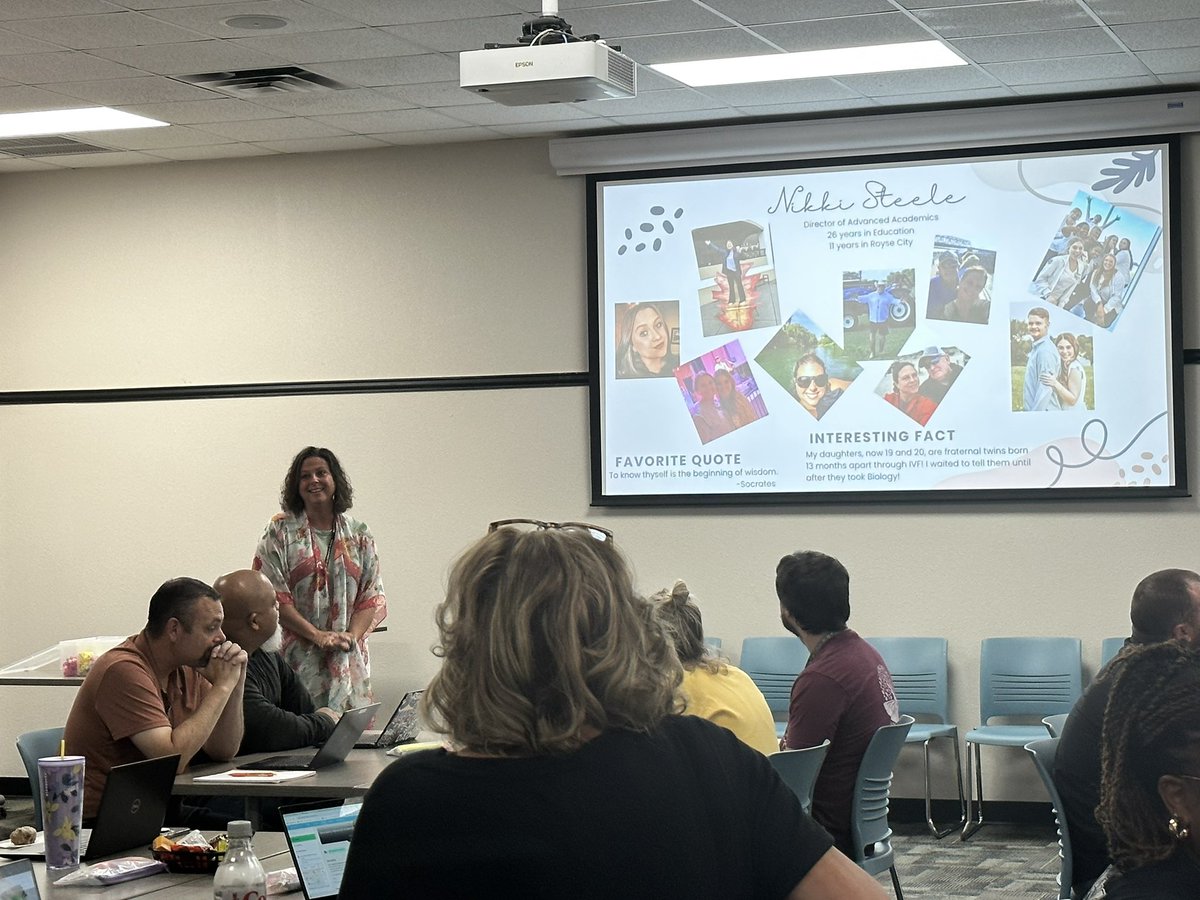 Excited for a day of learning w/ our advanced academics teachers &amp; our new Advanced Academics Director Nikki Steele! #RCISDJoy <a href="/RoyseCityHS/">Royse City HS</a>