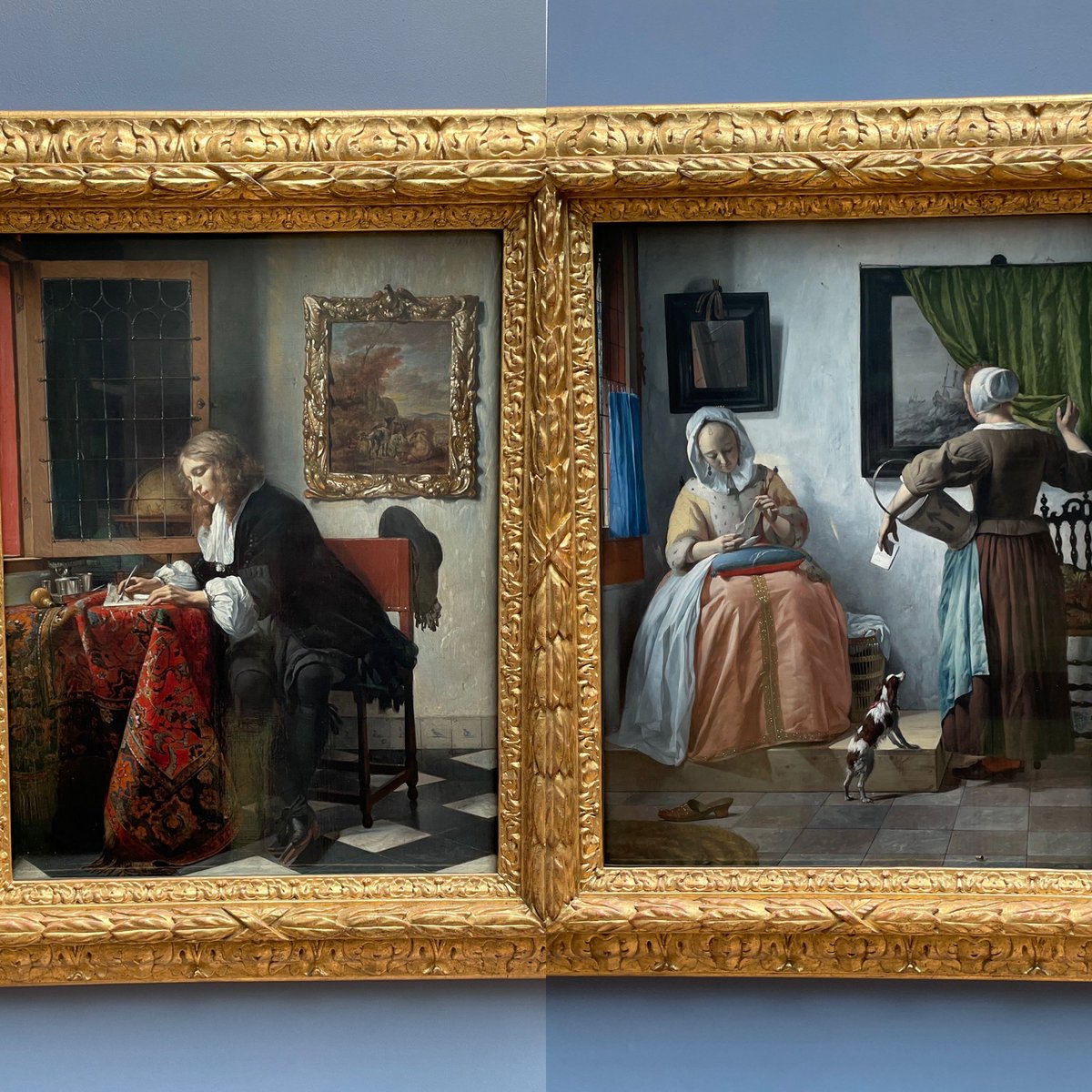 Very interesting Pop-up talk this afternoon about two of my favorite paintings by #GabriëlMetsu with thanks to Rita our guide at the @NGIreland 
#DutchGoldenAge #BaroquePainting #HistoryofArt