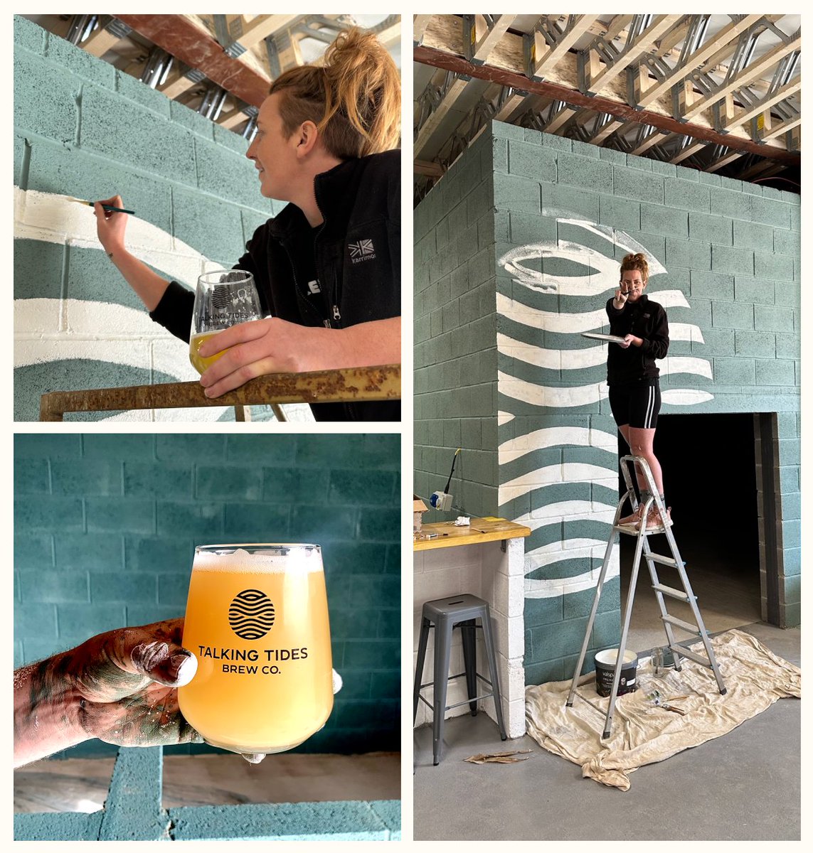 Holly_Stead's tweet photo. @TalkingTides, the coolest North East Brewers in Marsk. They gave me the hop-portunity to create a brew-tiful mural! 🍻

Need artistic awesomeness on your walls? Inside or out, just DM me, and we'll make it a masterpiece. Cheers! 🎨 #wallmurals #branding #brewery #talkingtides https://t.co/k6Hi2zNJ1y
