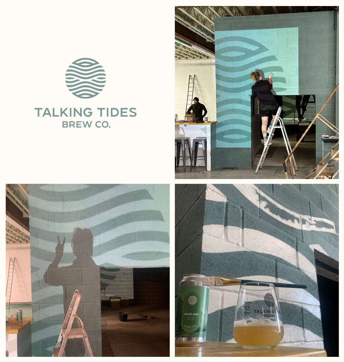 Holly_Stead's tweet photo. @TalkingTides, the coolest North East Brewers in Marsk. They gave me the hop-portunity to create a brew-tiful mural! 🍻

Need artistic awesomeness on your walls? Inside or out, just DM me, and we'll make it a masterpiece. Cheers! 🎨 #wallmurals #branding #brewery #talkingtides https://t.co/k6Hi2zNJ1y