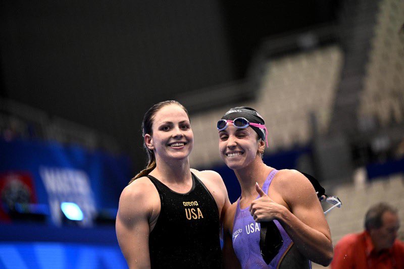 USASwimming's tweet photo. Fun in Fukuoka 😎

#AQUAFukuoka23 https://t.co/SbidYrJ6uu