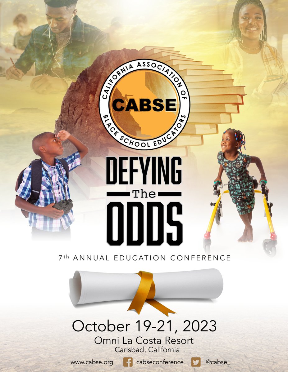 Registration for the 7th Annual CABSE Conference is now live! Join us for programming from national thought leaders centered around this year's theme - "Defying the Odds."

Register now at: cabse.cventevents.com/event/bed9e746…